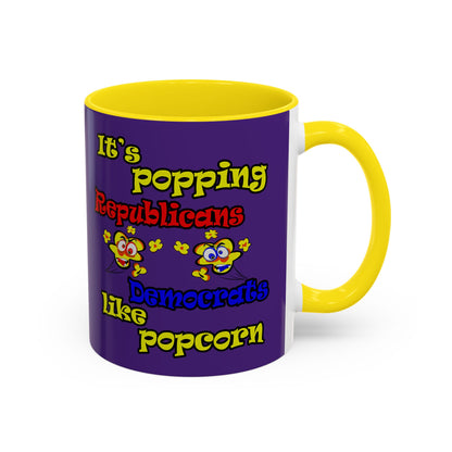 popping like popcorn - Accent Mug (purple)