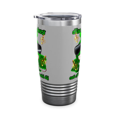 disc jockey - Ringneck Tumbler, 20oz (light grey)