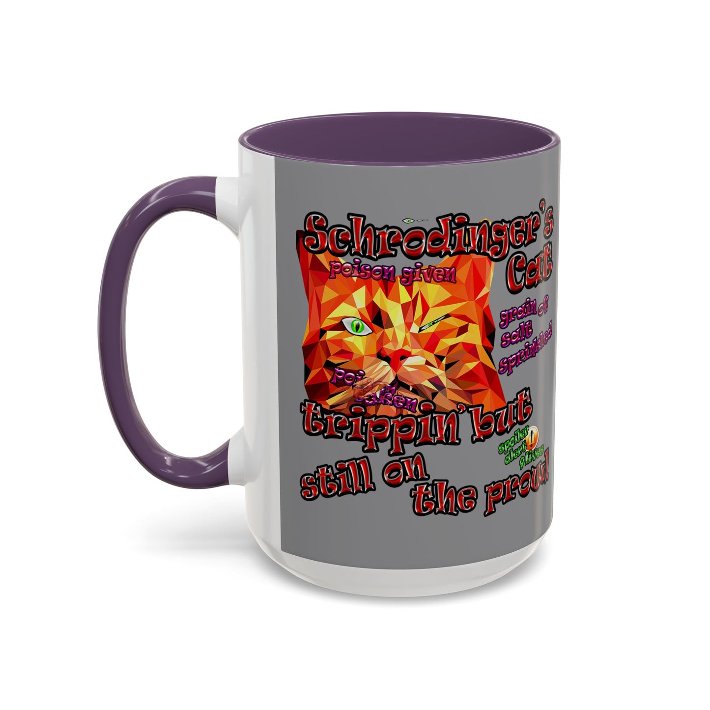 schrodinger's cat - Accent Mug (grey)