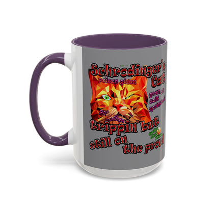 schrodinger's cat - Accent Mug (grey)