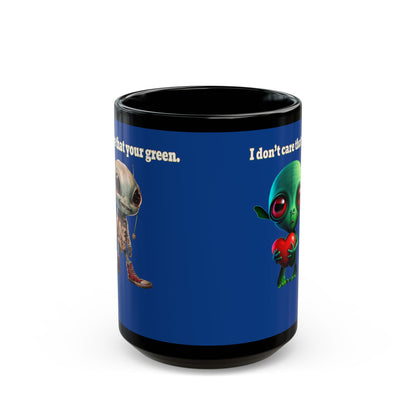I don't care that your grey - Black Mug (dark blue)
