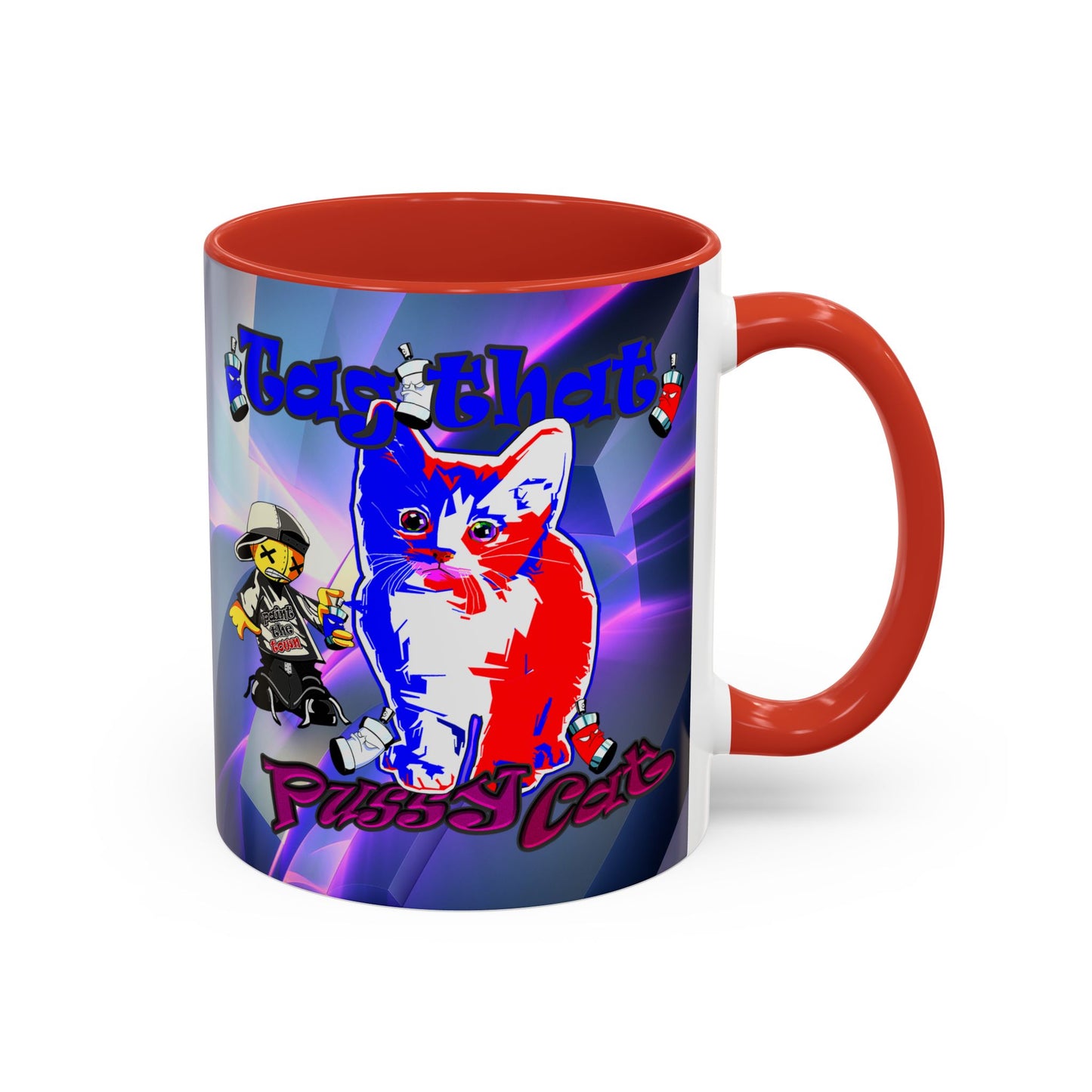 tag that - Accent Mug (grey-pink wave)