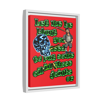 og - framed canvas art (red)