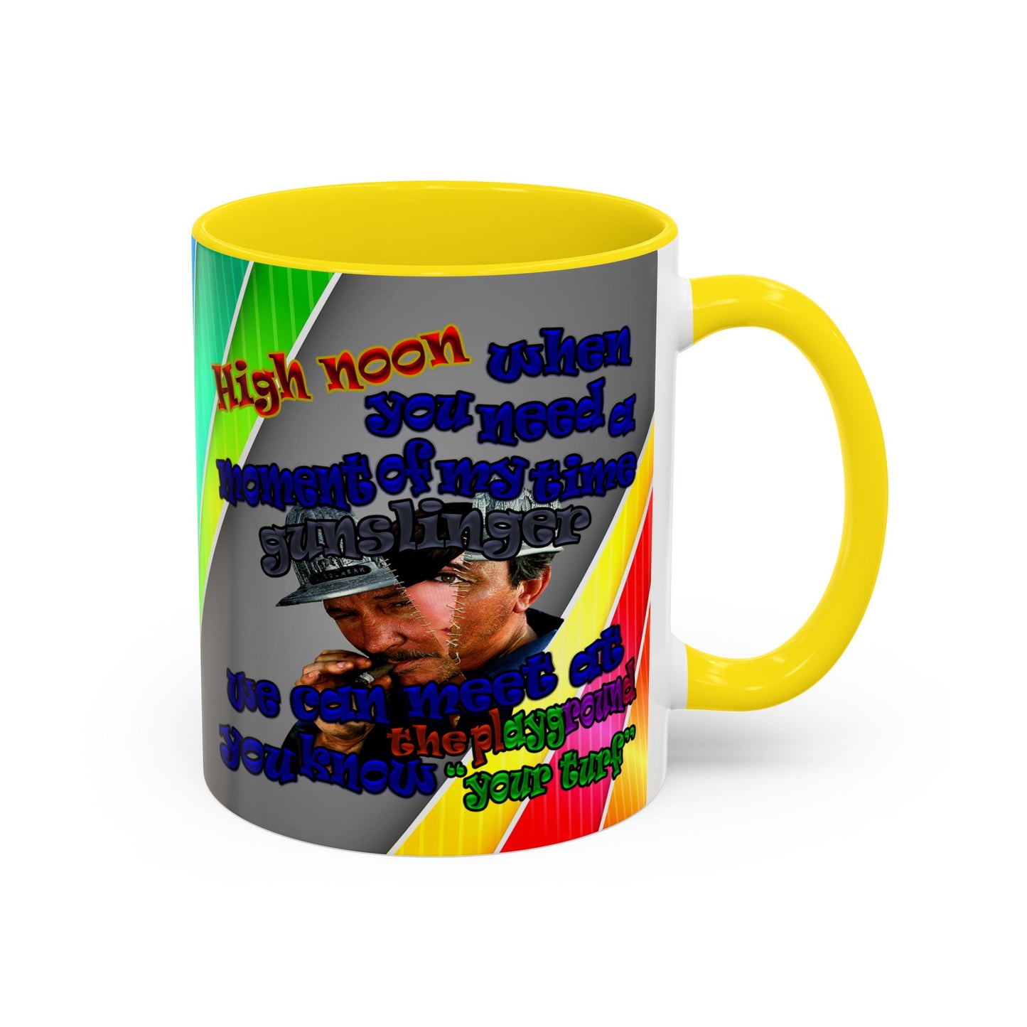 high noon - Accent Mug (rainbow split)