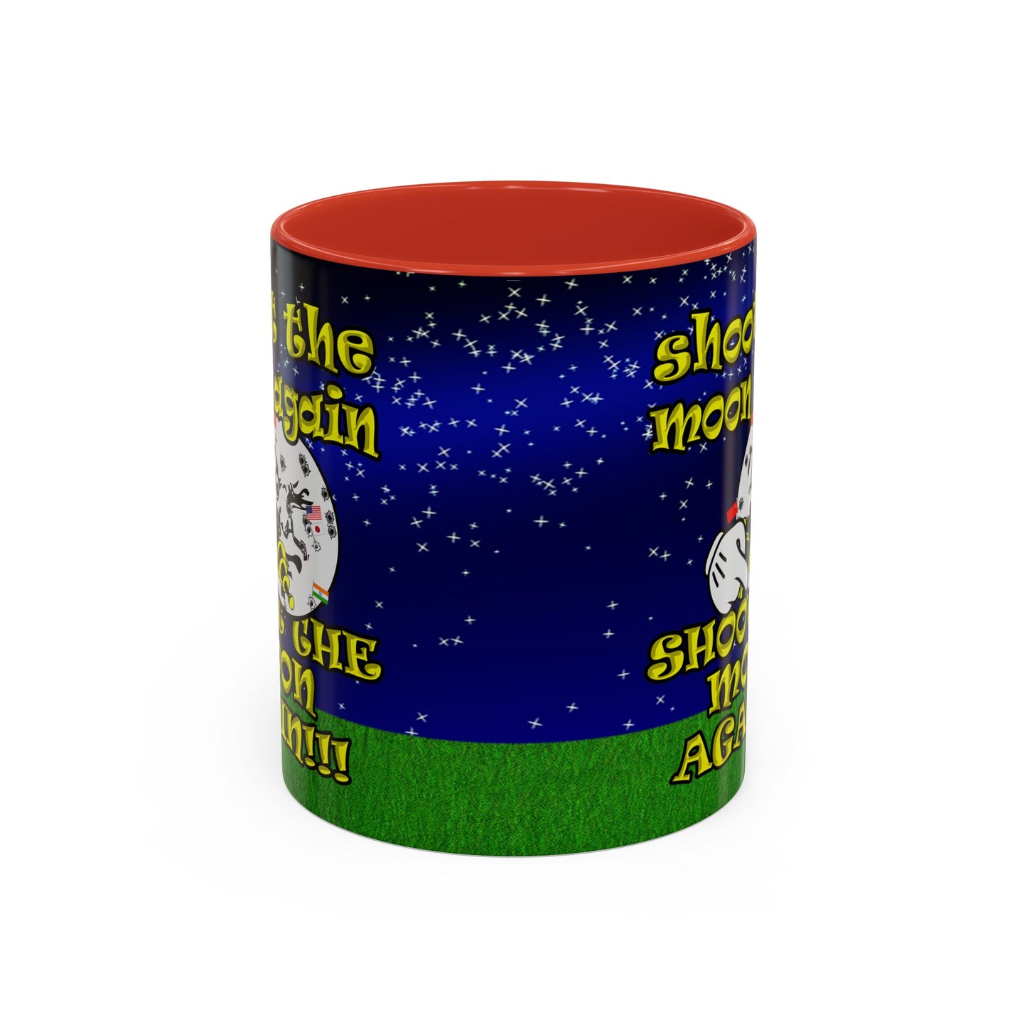 shoot the moon again - Accent Mug ('snoops' background)