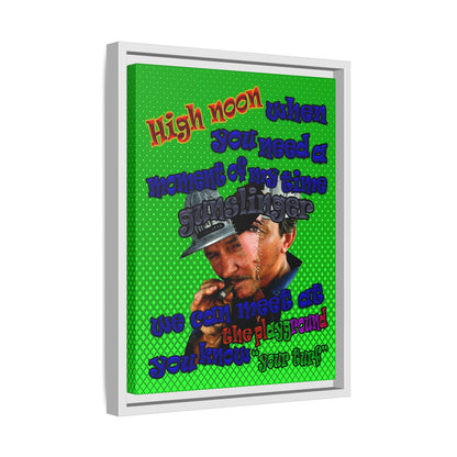 high noon - framed canvas art (logo green)