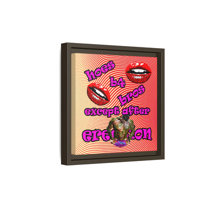 hoes b4 bros - framed canvas art (yellow-orange wave)