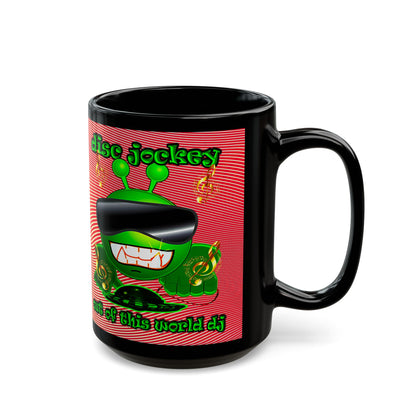 disc jockey - Black Mug (yellow-orange wave)