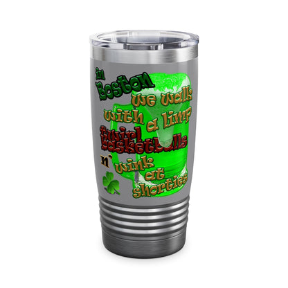 celtics logo - Ringneck Tumbler, 20oz (grey)