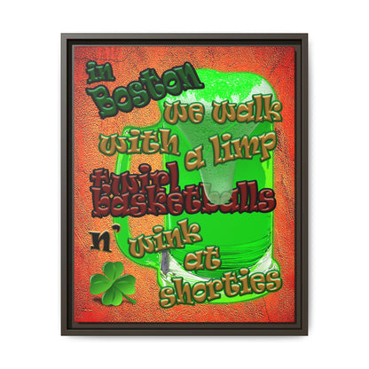 celtics logo - framed canvas art (burnt orange)