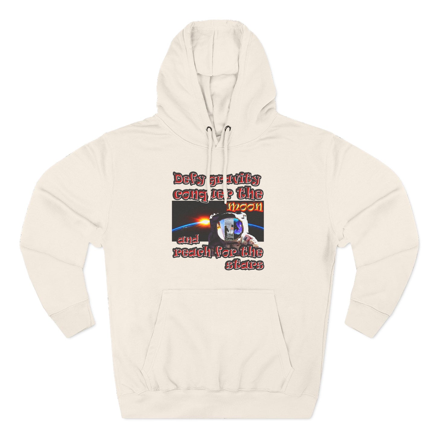 defy conquer reach - Three-Panel Fleece Hoodie