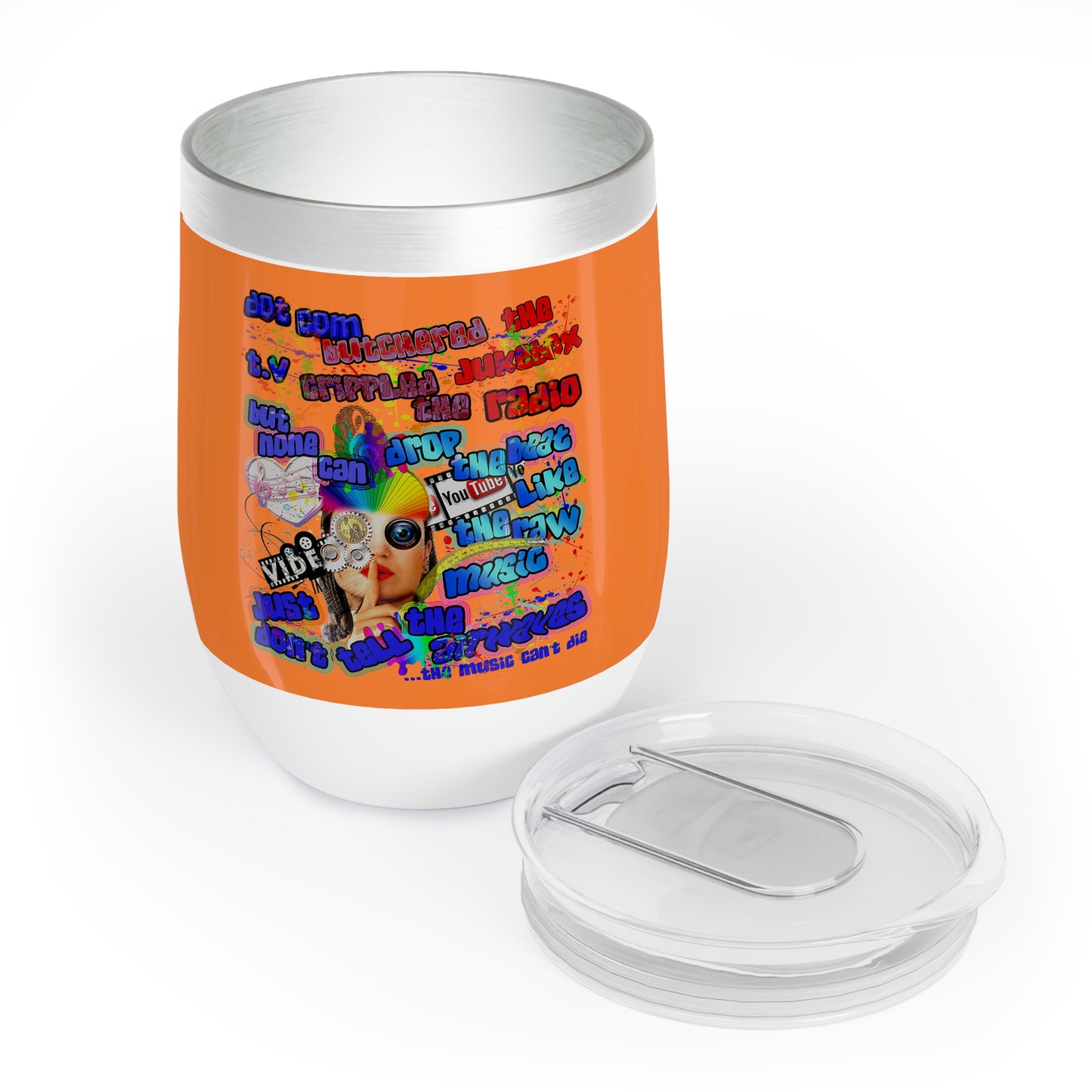 drop the beat - Chill Wine Tumbler (crusta)