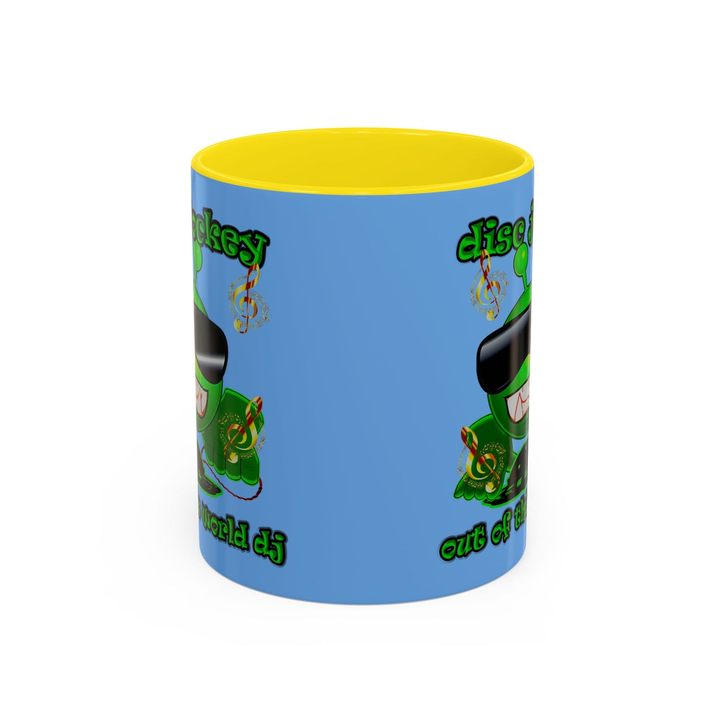 disc jockey - Accent Mug (light blue)