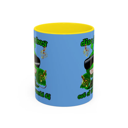 disc jockey - Accent Mug (light blue)