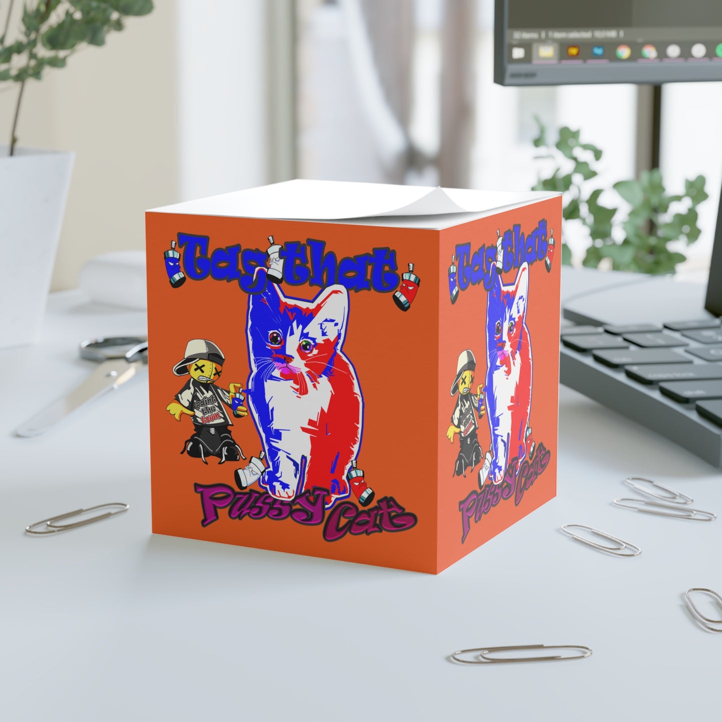 tag that - note cube (orange)