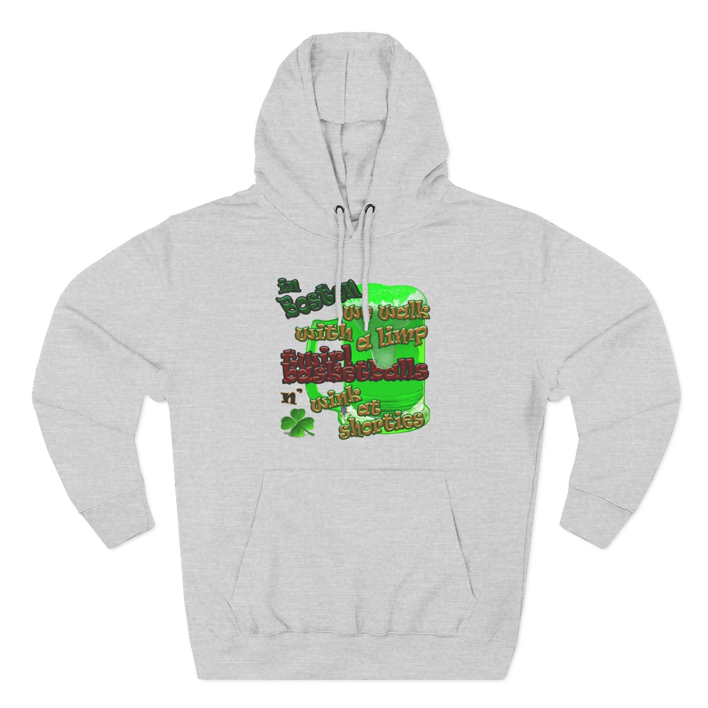 celtics logo - Three-Panel Fleece Hoodie