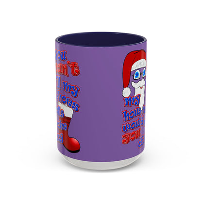 santa's shoes - Accent Mug (light purple)