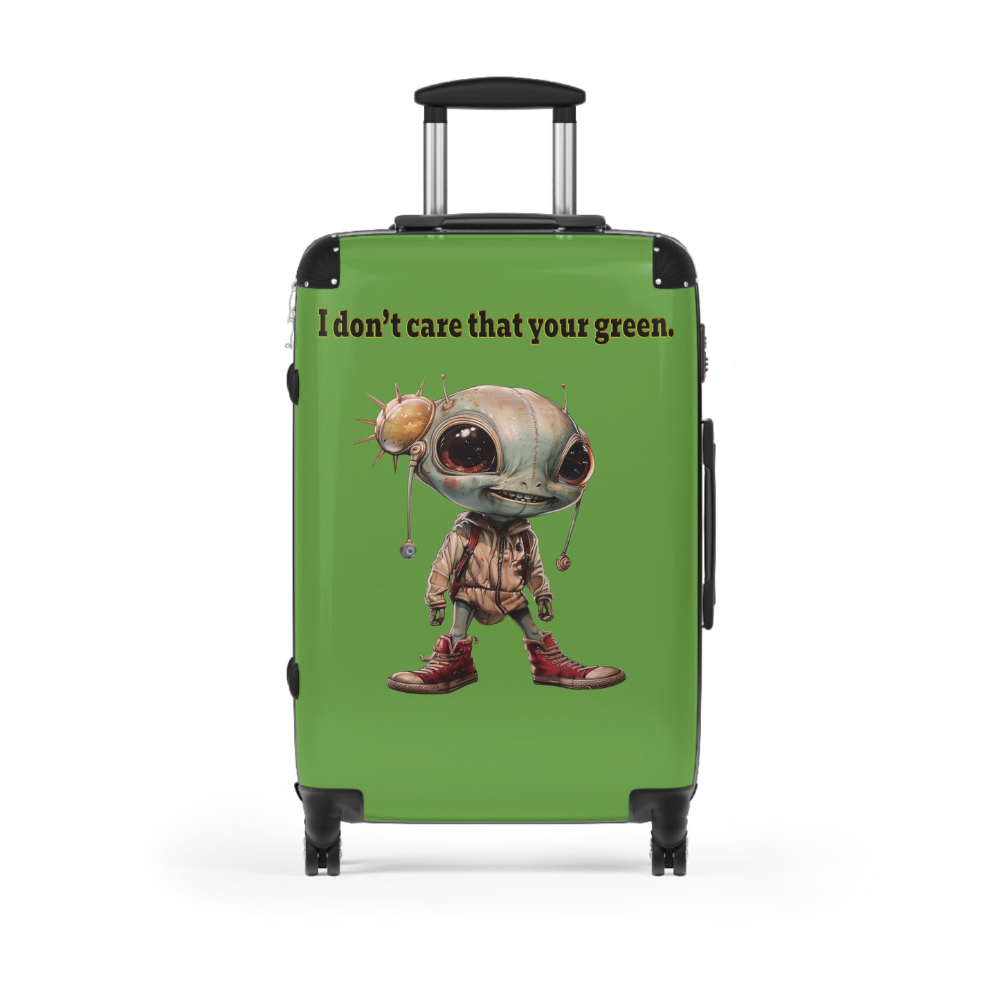 I don't care that your green - Suitcase (green)