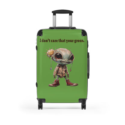 I don't care that your green - Suitcase (green)