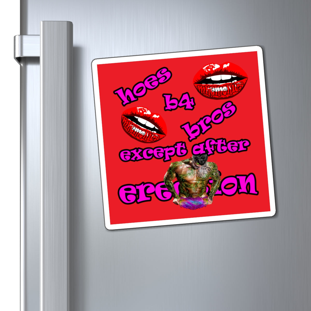 hoes b4 bros - Magnets - (red)