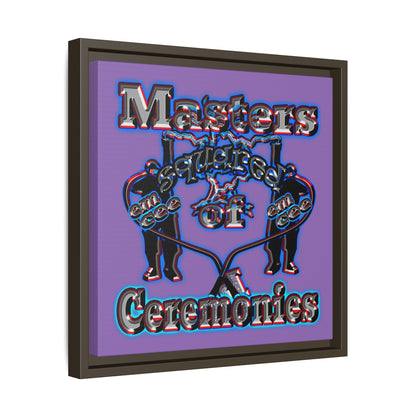 em cee squared - framed canvas art (light purple)