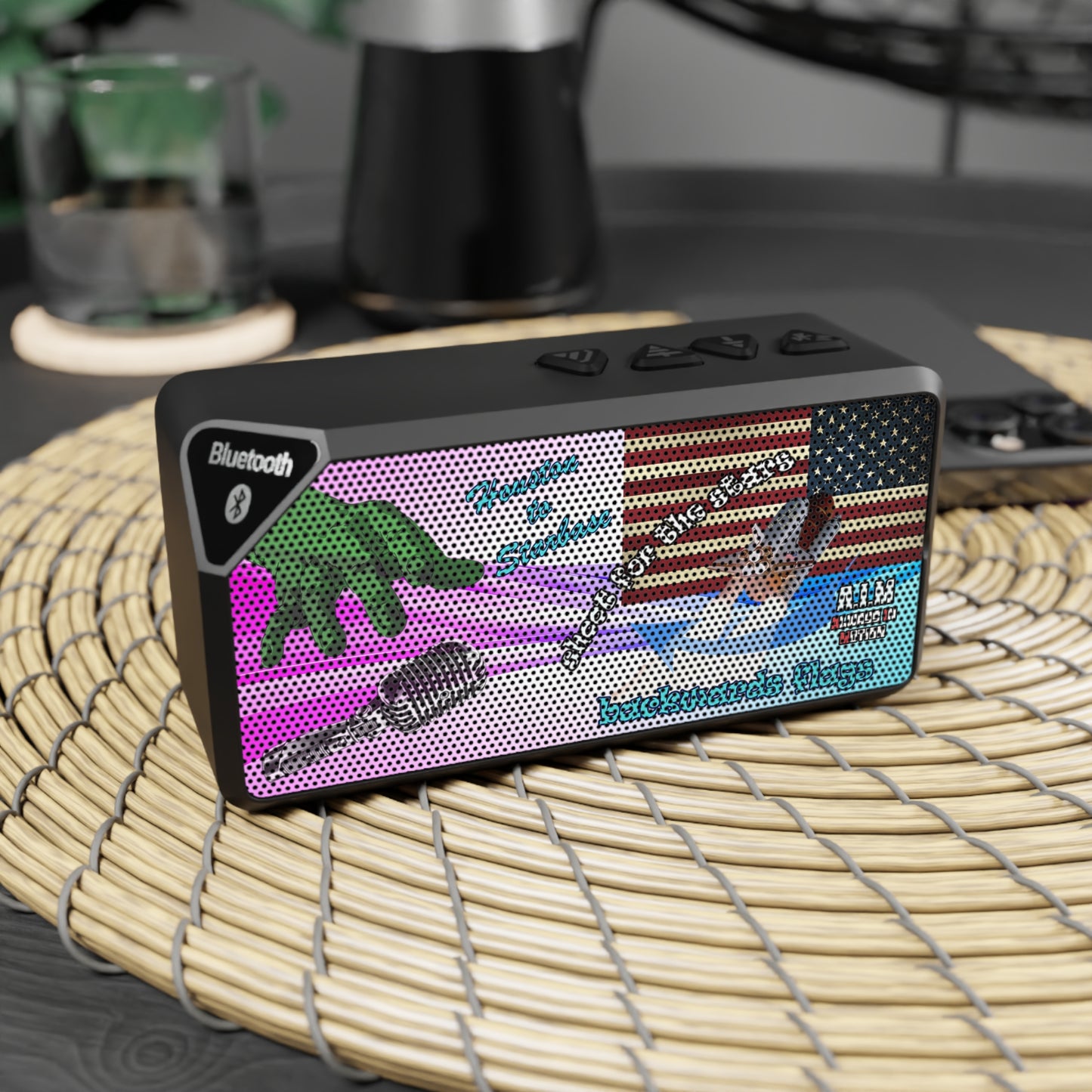 shoot for the stars - Jabba Bluetooth Speaker (light blue-pink wave)