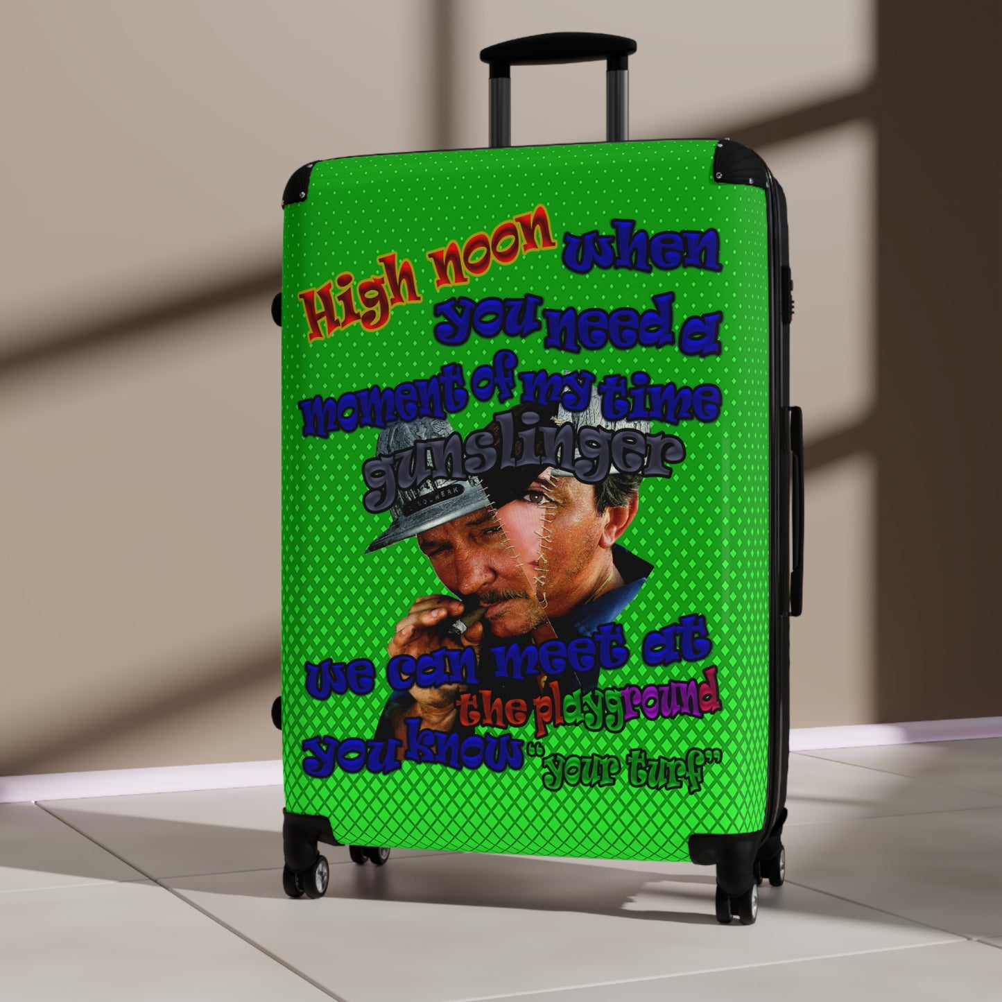 high noon - Suitcase (logo green)