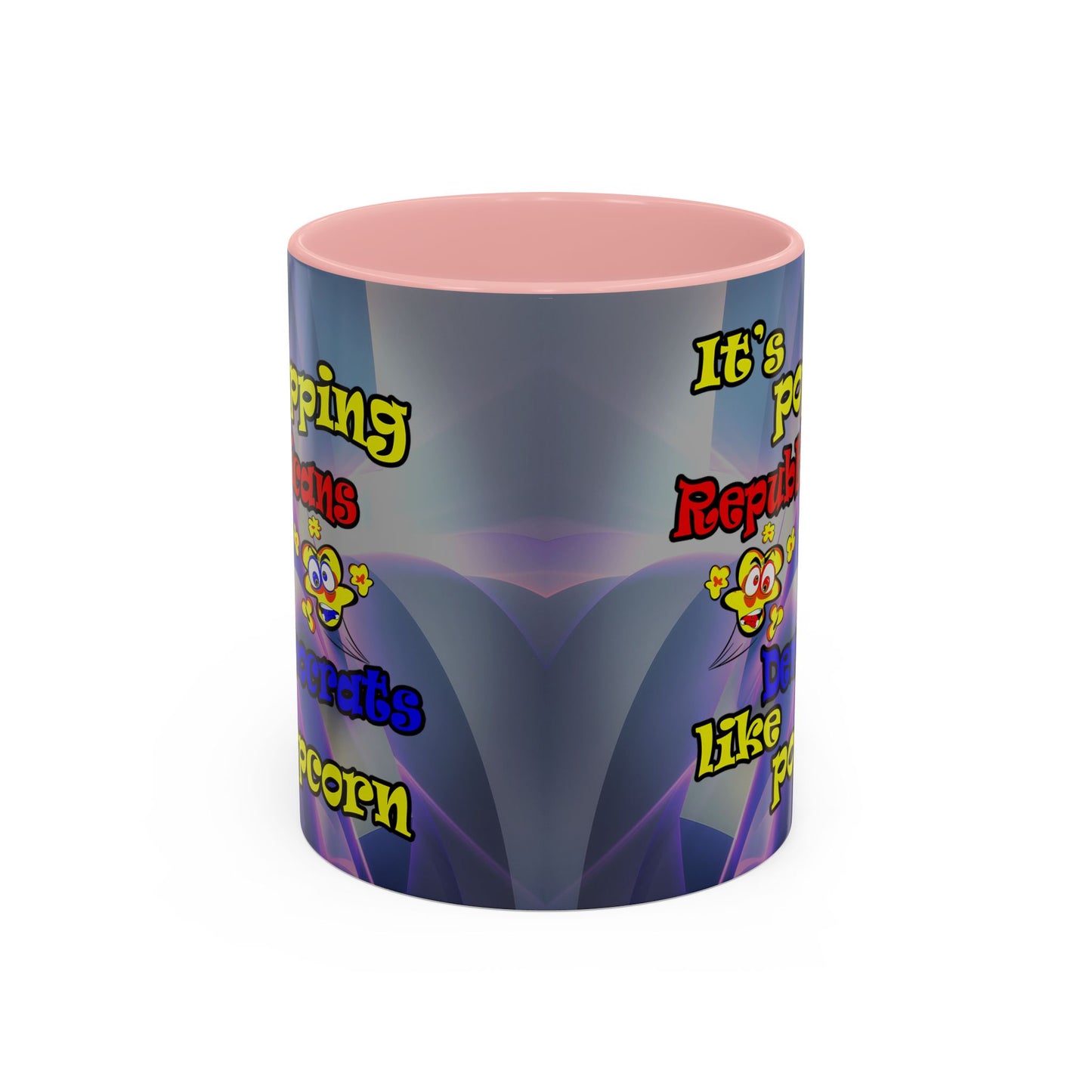 popping like popcorn - Accent Mug (grey-pink wave)