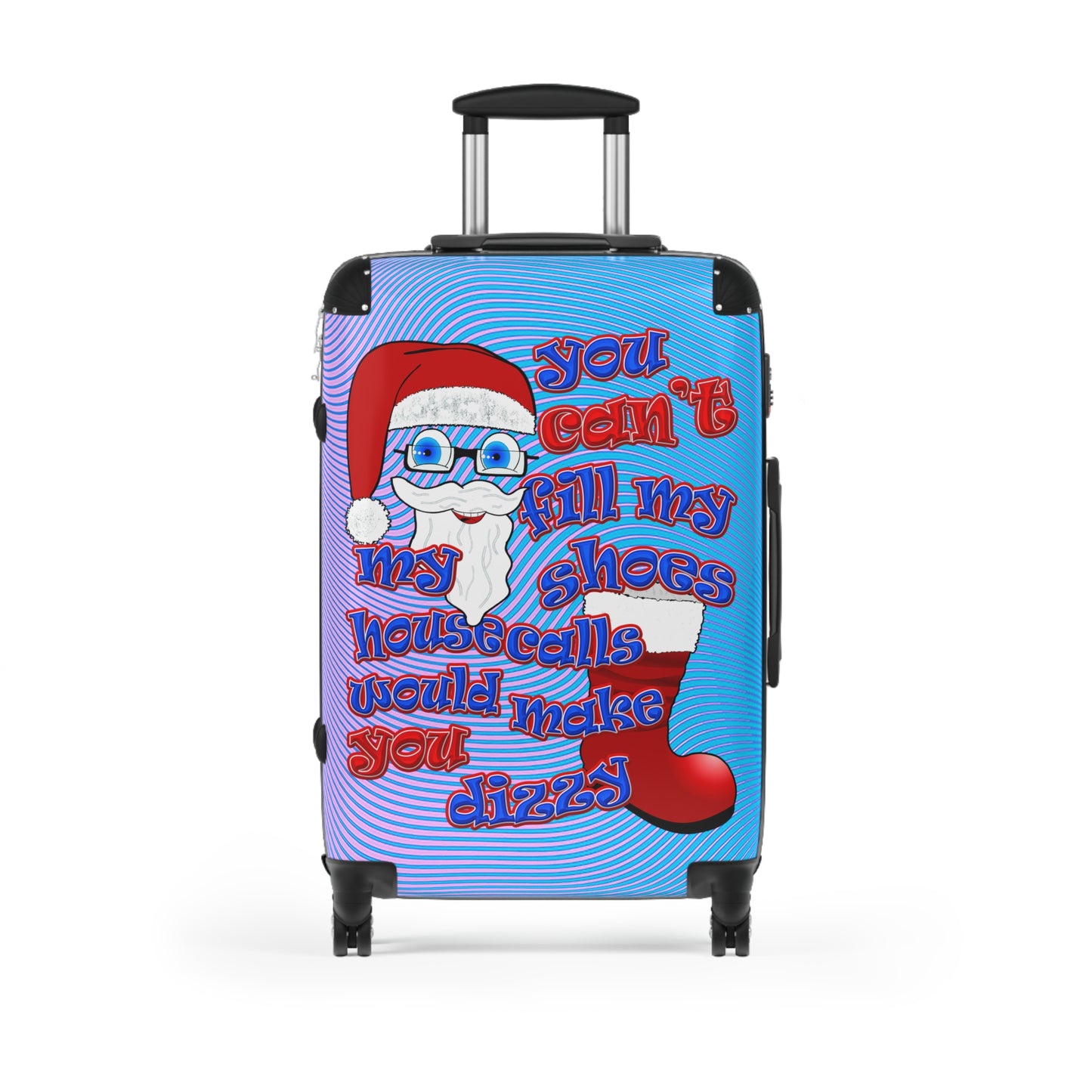 santa's shoes - Suitcase (light blue-purple wave)