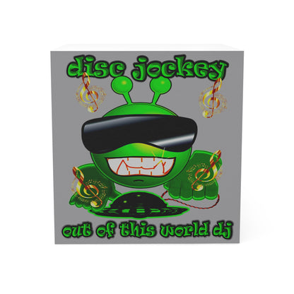 disc jockey - note cube (grey)