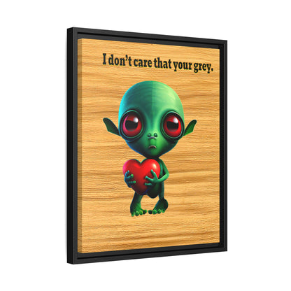 I don't care that your grey - framed canvas art (butterscotch wood finish)
