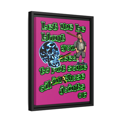 og - framed canvas art (pink)