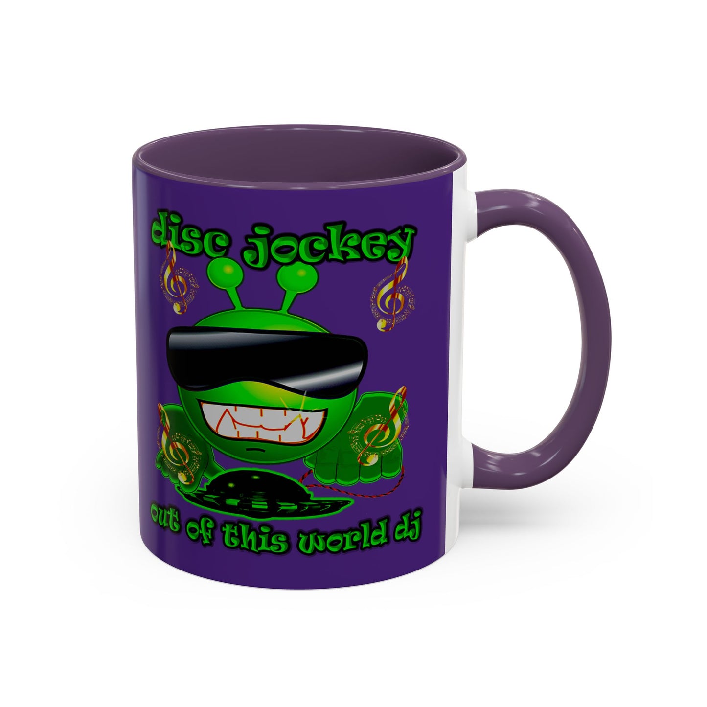 disc jockey - Accent Mug (purple)