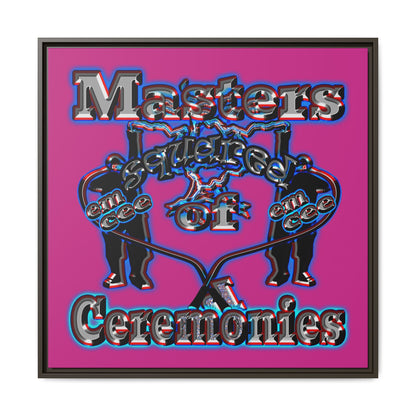 em cee squared - framed canvas art (pink)