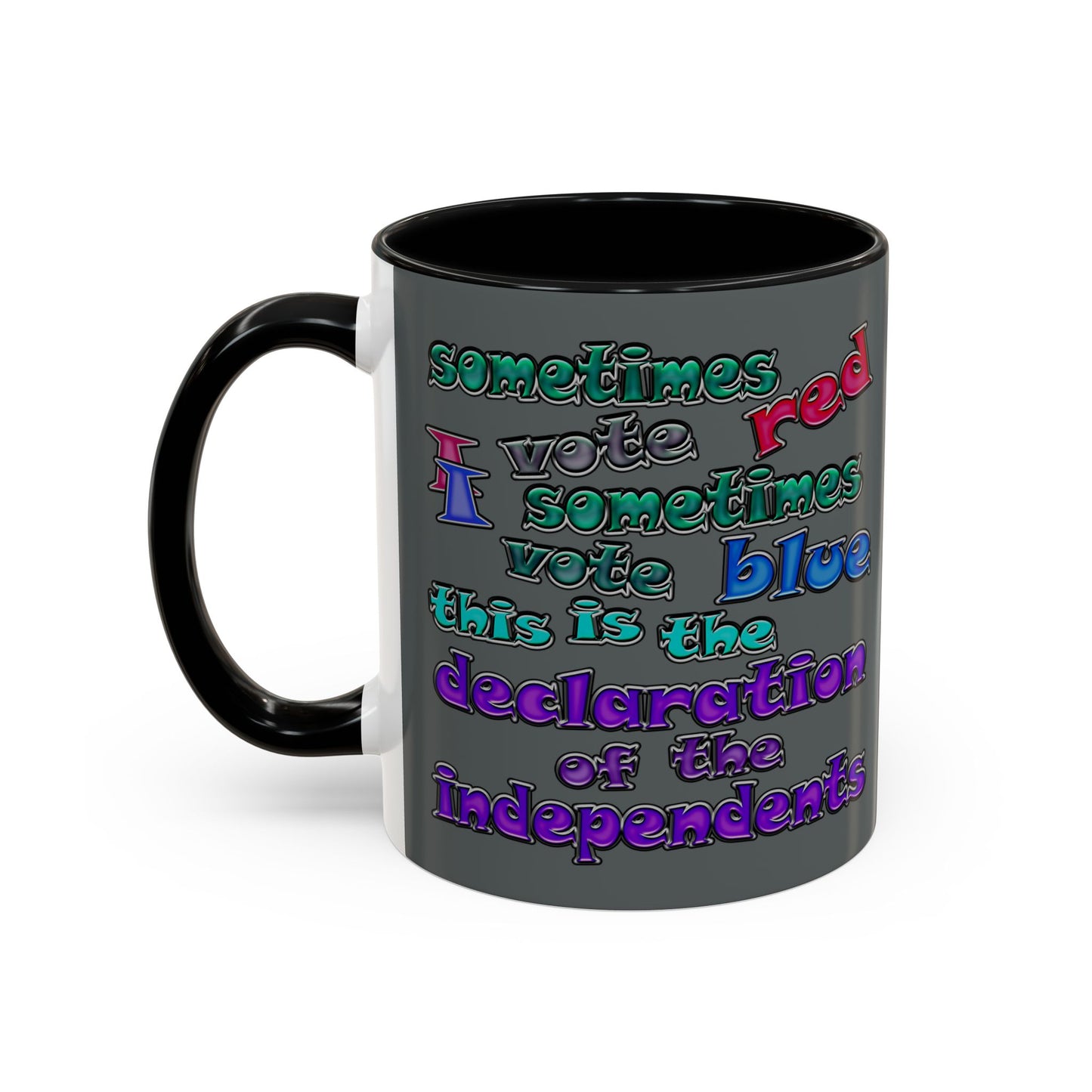 declaration of the independents - Accent Mug (dark grey)