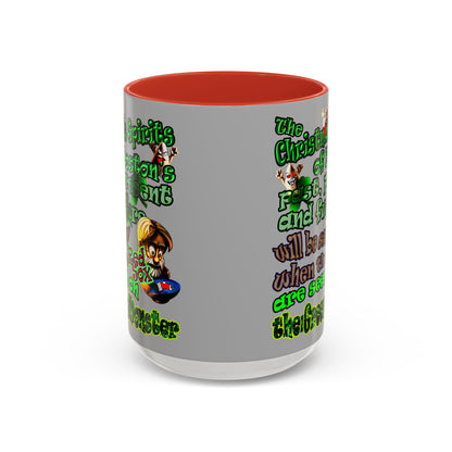 christmas spirits of boston - Accent Mug (light grey)