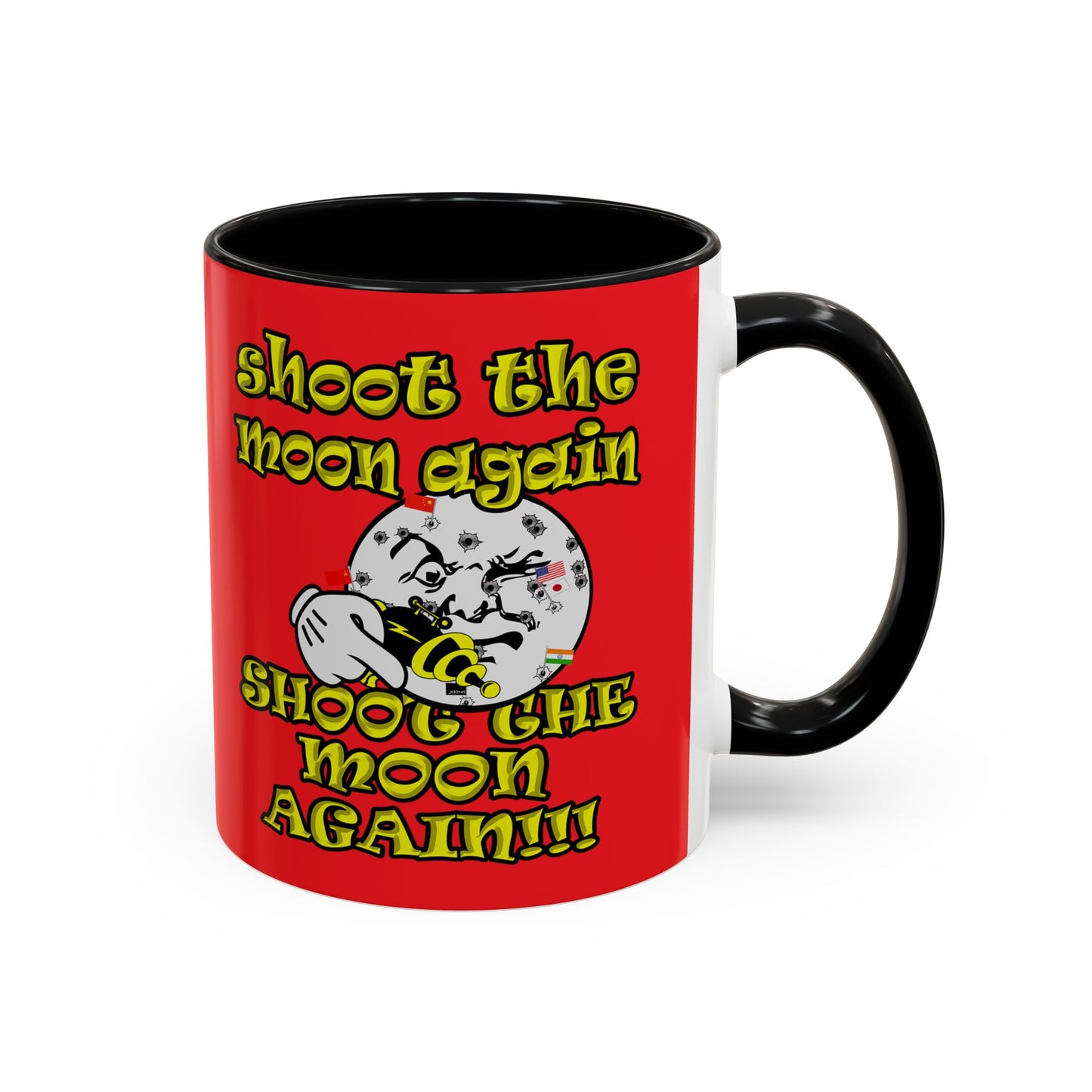 shoot the moon again - Accent Mug (red)