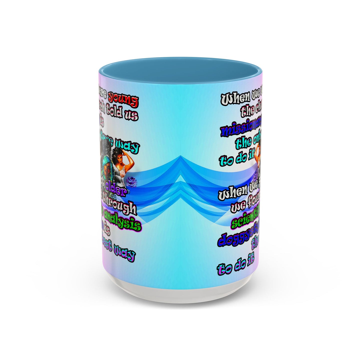 doggystyle - Accent Mug (light blue-pink wave)
