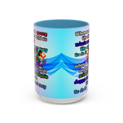 doggystyle - Accent Mug (light blue-pink wave)