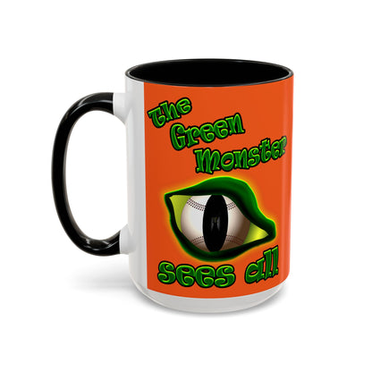 green monster - Accent Mug (orange)