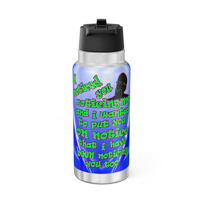 noticed you noticing - Gator Tumbler, 32oz  (blue-white wave)