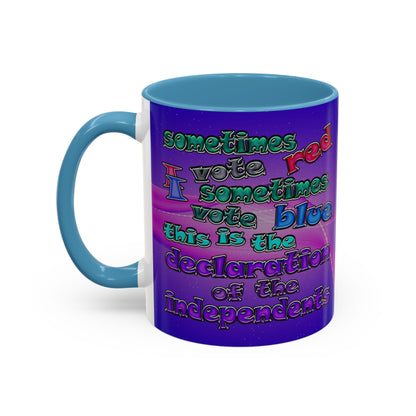 declaration of the independents - Accent Mug (purple-pink wave)