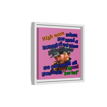 high noon - framed canvas art (light pink)