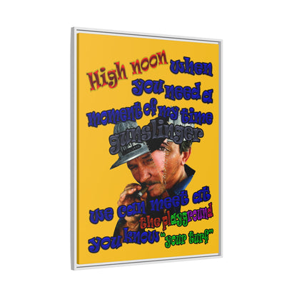 high noon - framed canvas art (yellow)