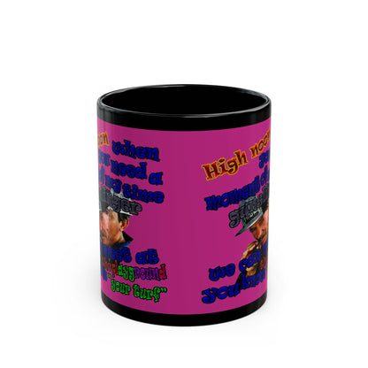 high noon - Black Mug (pink)