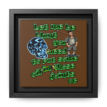 og - framed canvas art (brown)