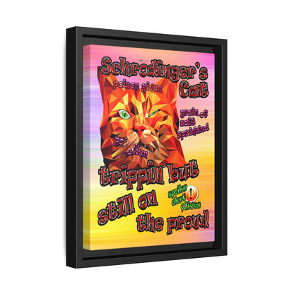 schrodinger's cat - framed canvas art (color blur)