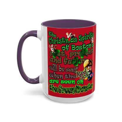 christmas spirits of boston - Accent Mug (dark red)