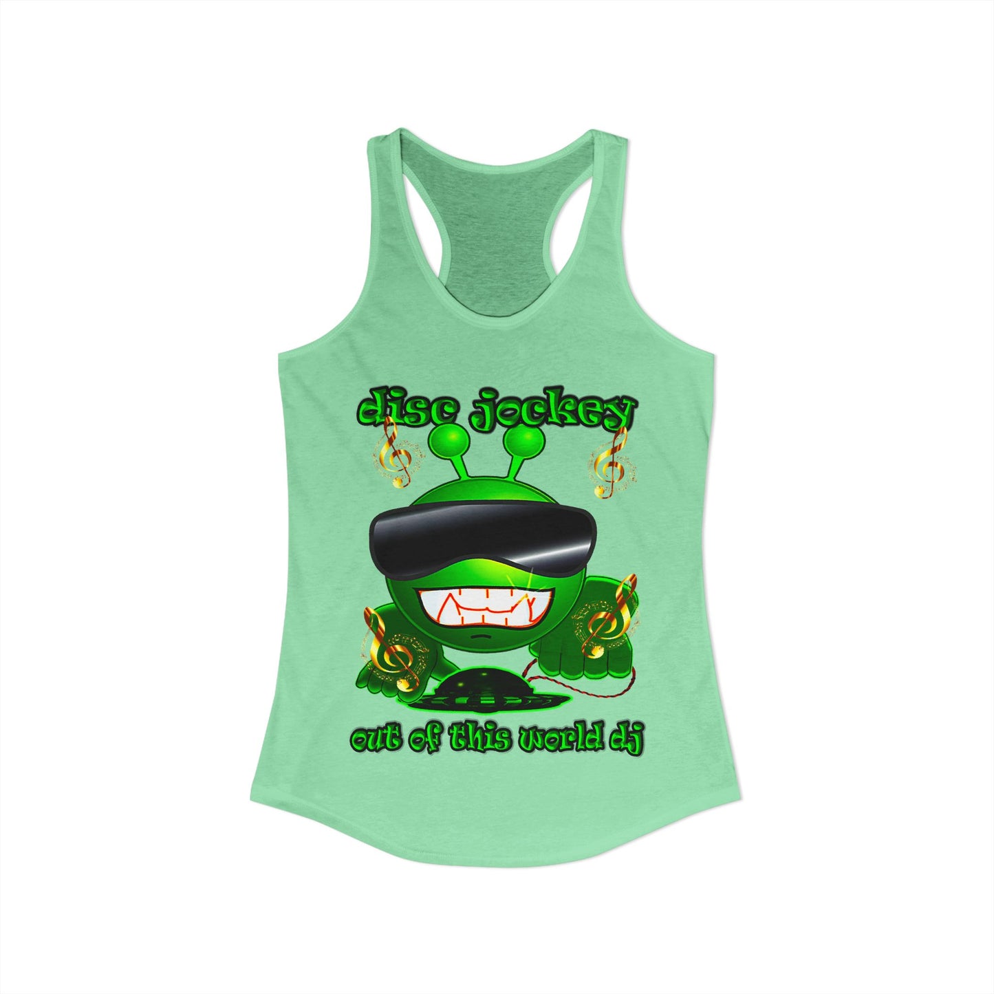 disc jockey - Women's Ideal Racerback Tank