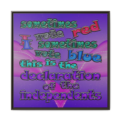 declaration of the independents - framed canvas art (purple-pink wave)